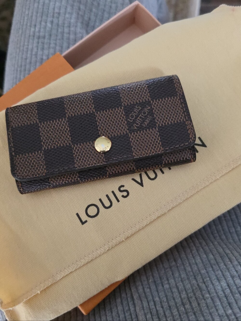 Louis Vuitton Brown Damier Canvas Key Holder